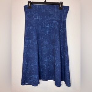 LuLaRoe Azure Large Blue A-Line Skirt for Work